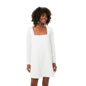 Tuckernuck White Long-Sleeve Square-Neck Mini Dress